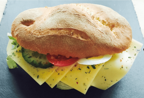 Baguette-Brötchen mit Gouda