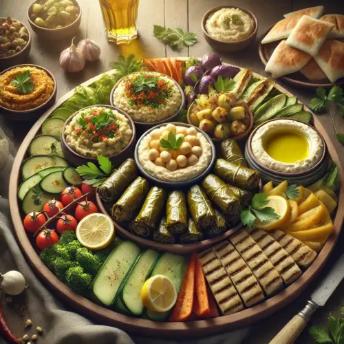 Levantinische Fingerfood-Platte